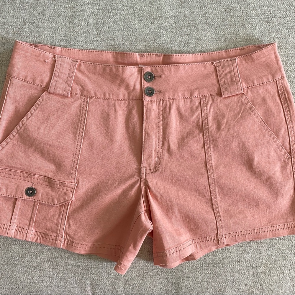 Market & Spruce Peach Utility Cargo Shorts